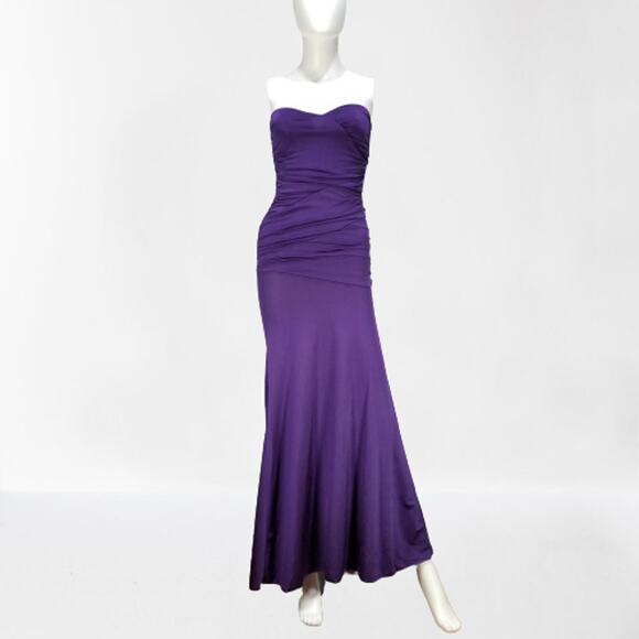 Women's Super Sexy & Fit Purple Bodycon Full Length Maxi Dress, Size: Large, New - Picture 1 of 7